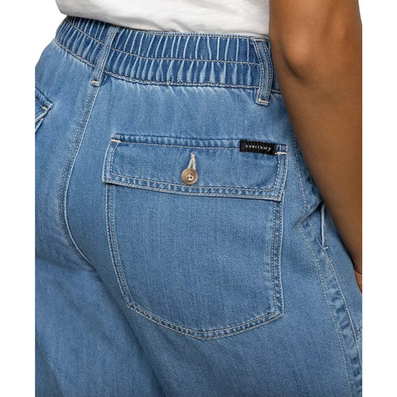 SANCTUARY Pants Size 22 / Size 22W NEW Soft Denim Cruiser Chino in Waverly Blue - Picture 4 of 8